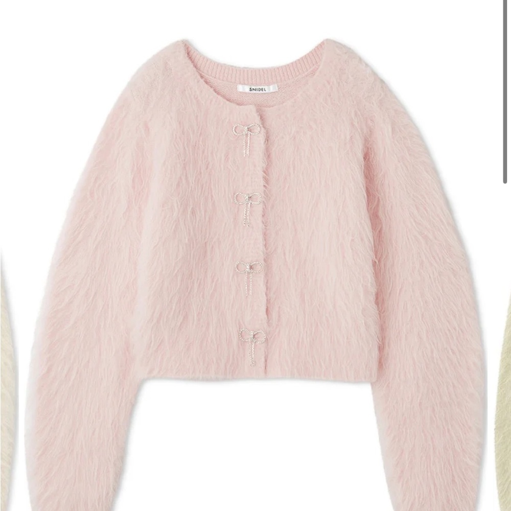 SNIDEL Faux Fur Cropped cardigan NWT